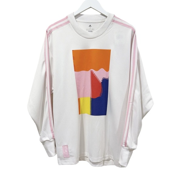adidas Other - Adidas Belgium National Soccer Icon Goalkeeper Pink Stripes White Size S